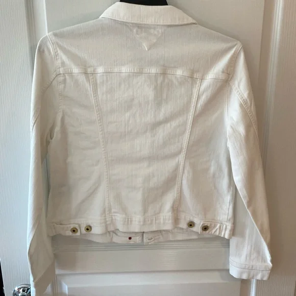 Tommy Hilfiger White Denim Jacket, size L - Picture 2 of 6